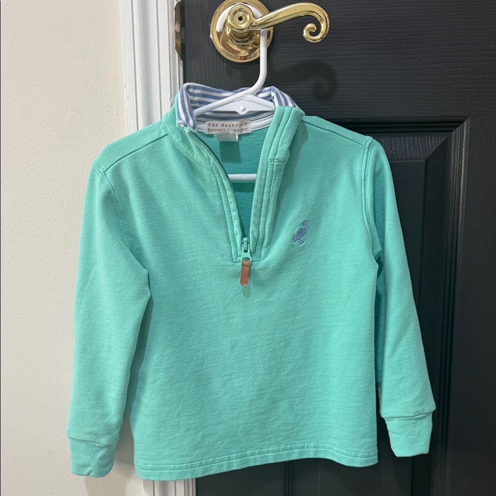 The Beaufort Bonnet Company Mint Green Quarter-Zip Pullover
